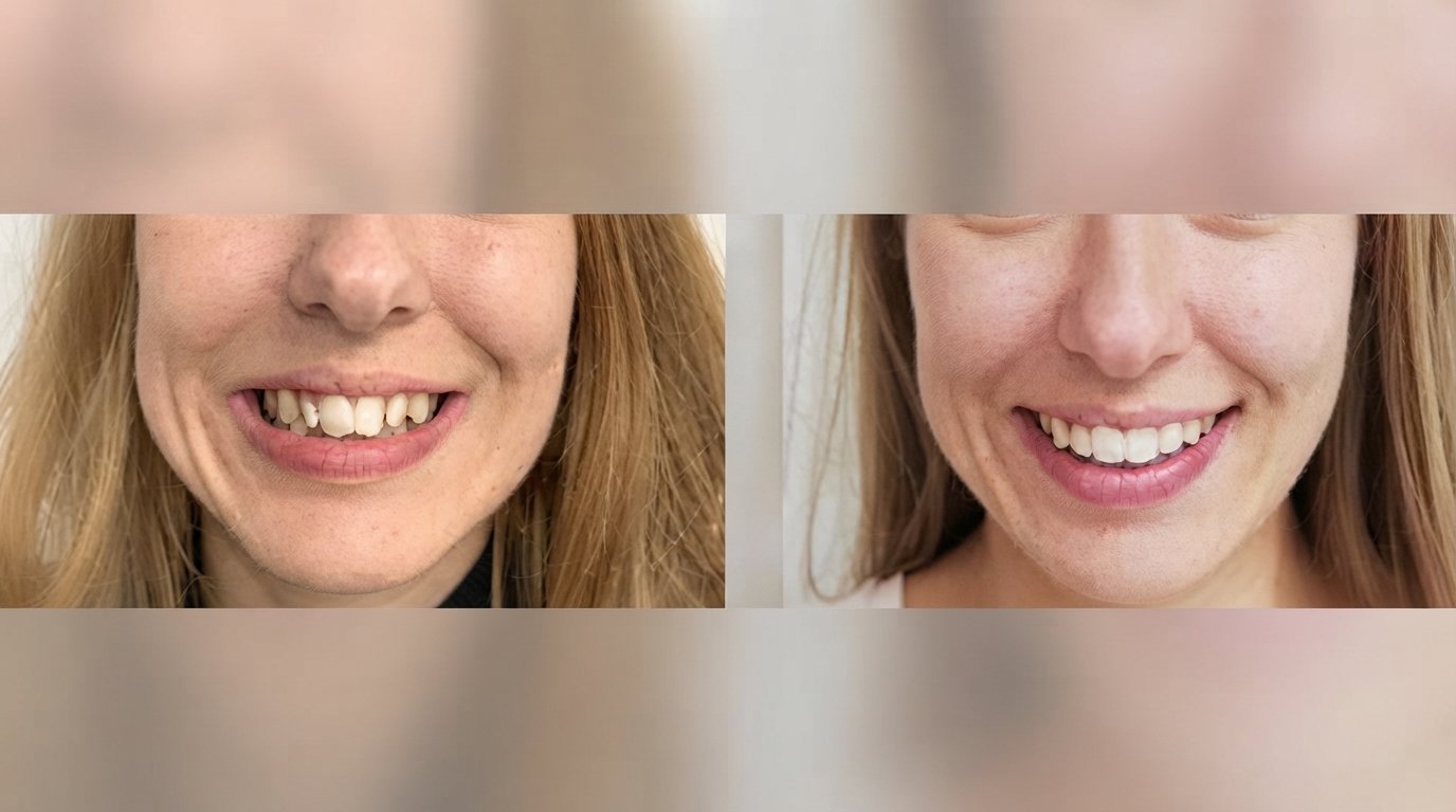 Antes e depois — Preparação Estética — Invisalign Flori Odontologia