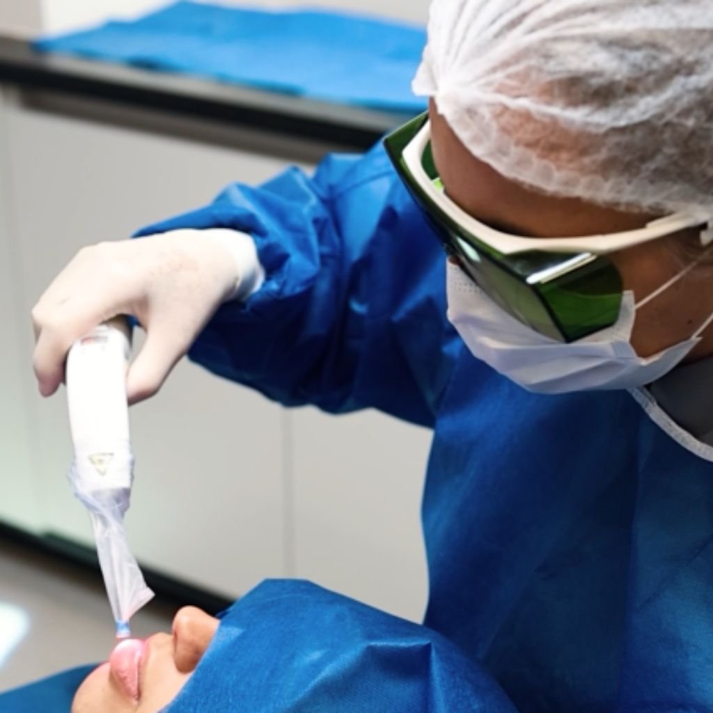 Estomatologia com tratamento a laser