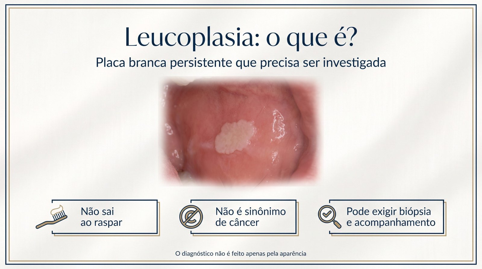 Leucoplasia na boca e investigação clínica